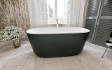 Lullaby Blck Wht Freestanding Solid Surface Bathtub by Aquatica (1)